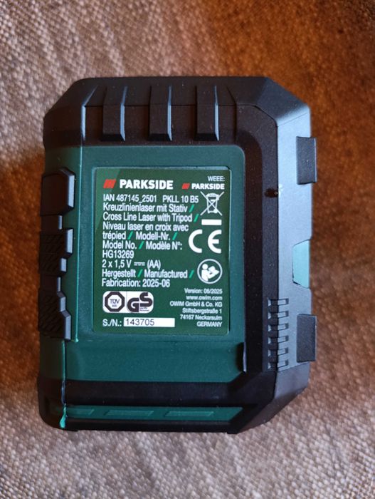 Nível laser de linha cruzada com tripé parkside Novo