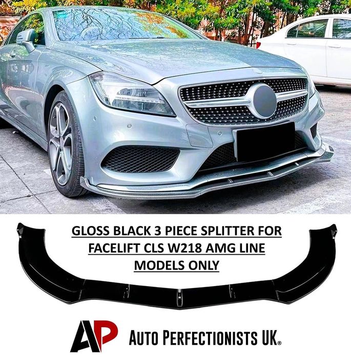 Губа на передний бампер Mercedes CLS W218 накладка на бампер сплитер