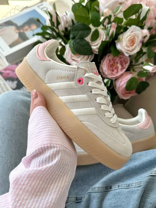 Adidas Samba Platform Grey Pink
