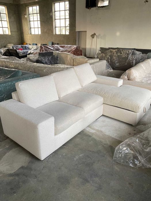 Sofa z funkcją spania i pojemnikiem - tkanina plamoodporna