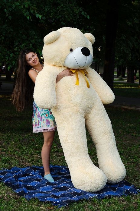 Найбільший м'який ведмедик Нестор 240 см, реальні 2 метри!