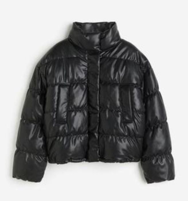 Новая стеганая зимняя куртка экокожа кожзам  H&M