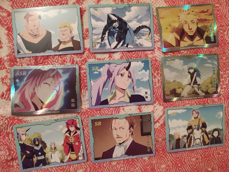 Колекционные карточки "о моём перерождении в слизь"