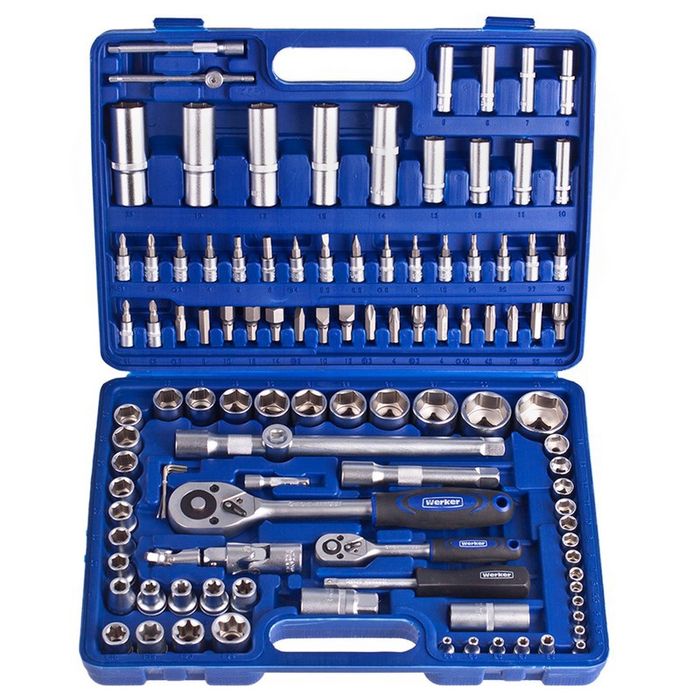 Набор инструментов 108 единиц. Набор головок Набор ключей Werker новый