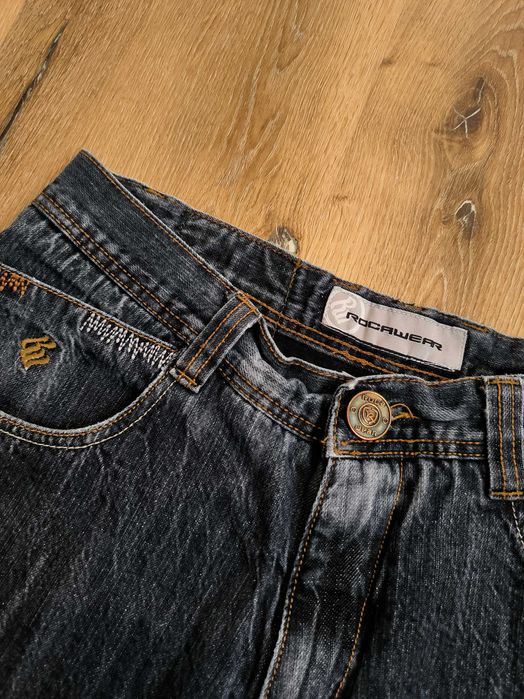 Spodnie Dżinsowe RocaWear Vintage Baggy Denim Jeansowe Dżinsy