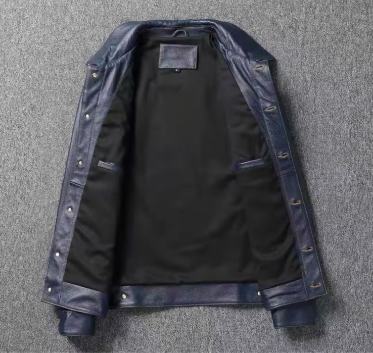 Męska kurtka skórzana klasyczna vintage skóra naturalna prosta