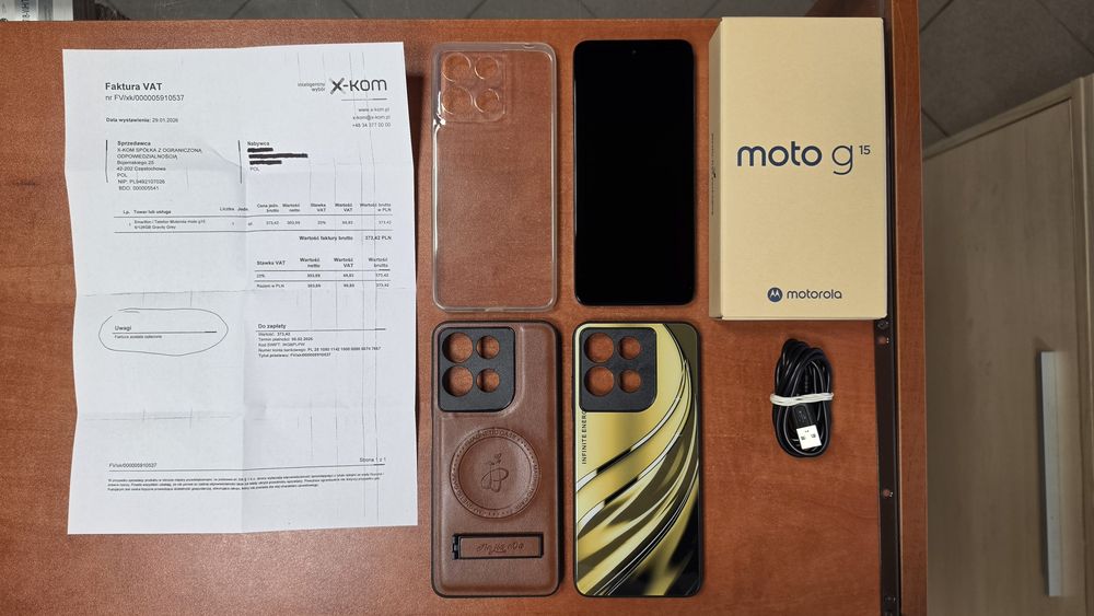 Motorola Moto G15 Dual Sim 128GB/8GB RAM szara, stan bdb, gwarancja