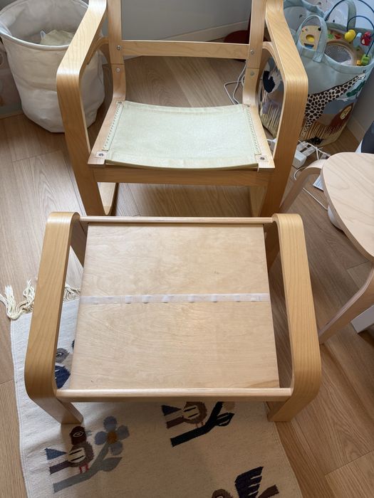 Cadeira baloiço e banco ikea poang