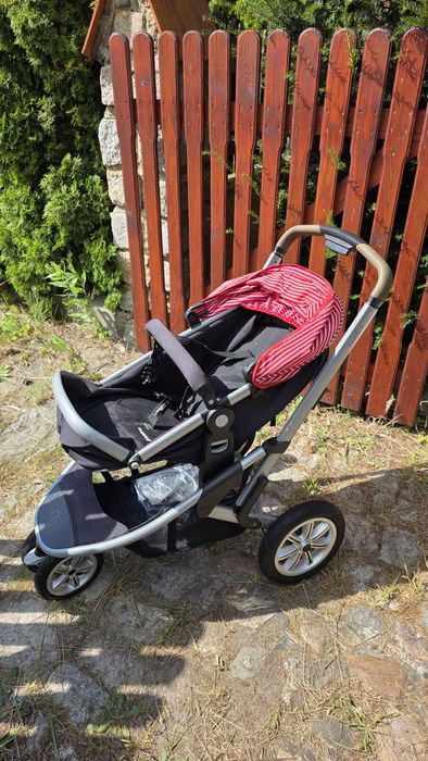 Wózek spacerówka nosidełko wielofunkcyjny koła pompowane