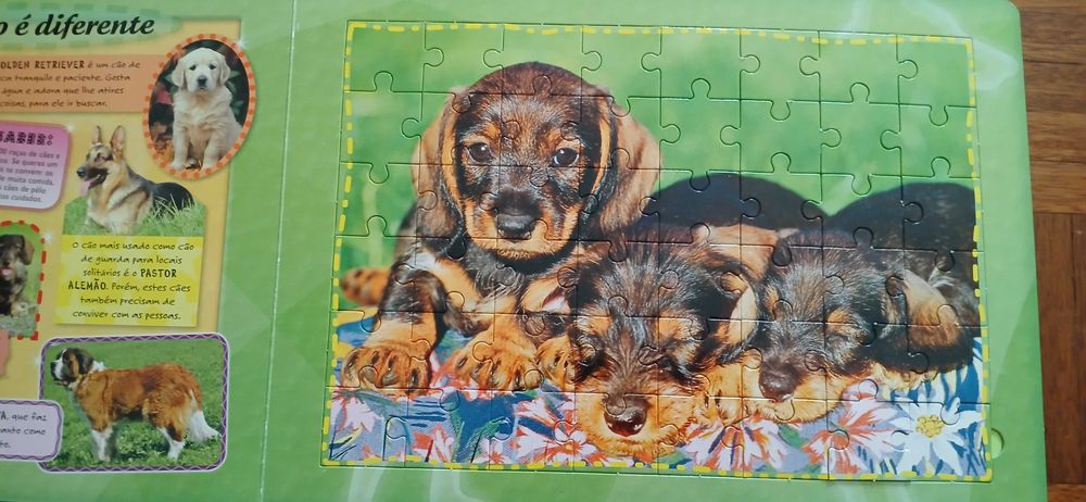O meu livro puzzle de cães