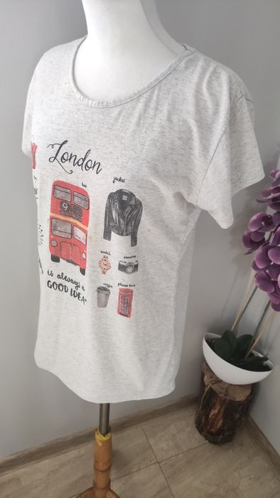 Koszulka t-shirt krótki rękaw bawełna l