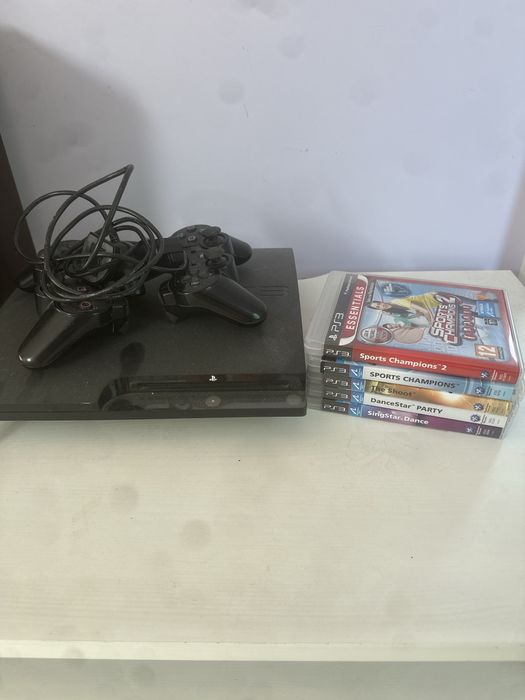PS3 SLIM 2 pady 5 gier stan bardzo dobry Gdańsk