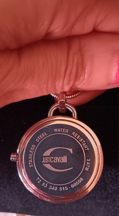 Colar c/ relógio just cavalli