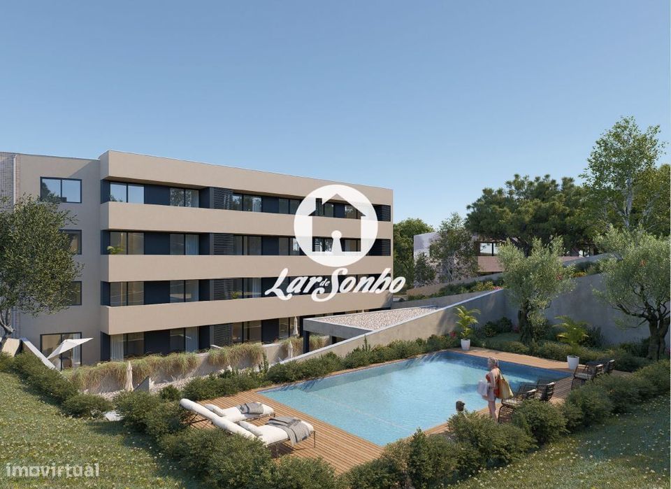 Apartamento T2 em construção, em condomínio fechado com piscina e T...