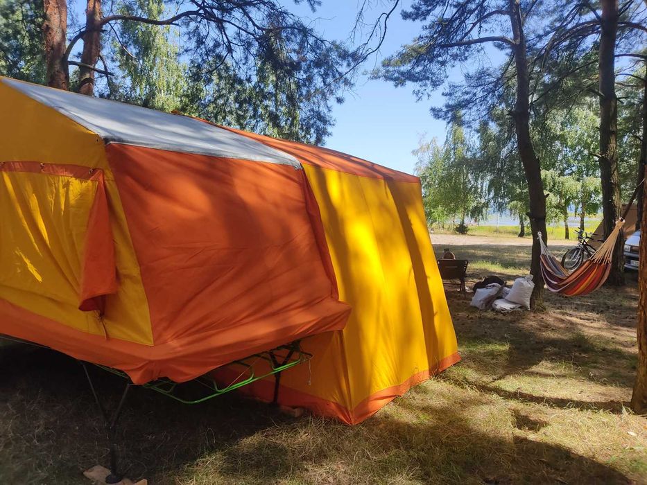 Прицеп Skif M1 палатка , кемпінг  на 4 місця з верандою 2-4м