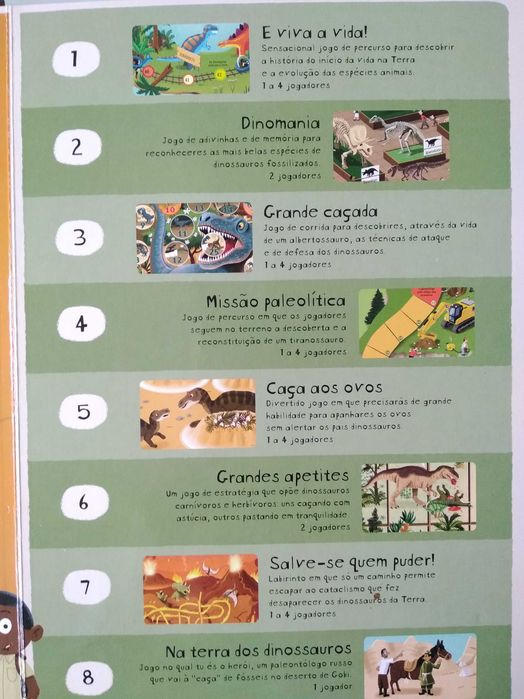 Dinossauros - Jogos de Tabuleiro / Livro