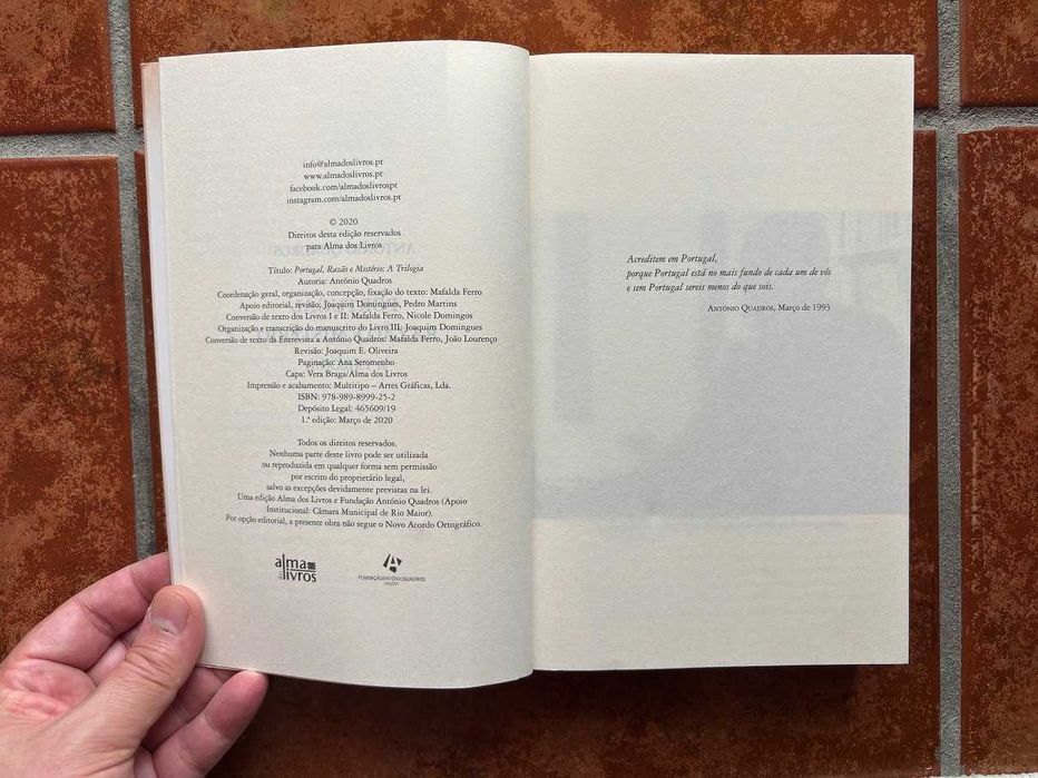 Livro Portugal, Razão e Mistério (A Trilogia) António Quadros