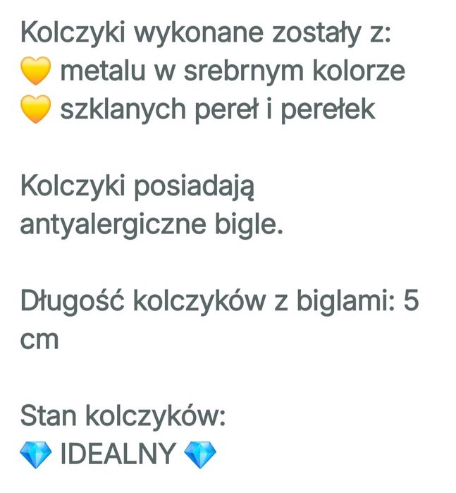 Perły perełki kolczyki boho srebrne handmade