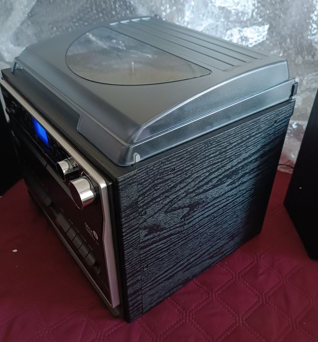 Програвач вінілу, стереосистема Auna 388-BT, MP3, FM, SD, AUX, касета