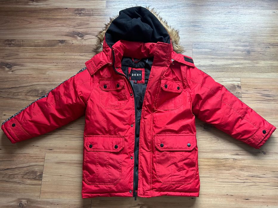 DKNY Donna Karan New York kurtka puchowa parka kaptur 10/12 lat