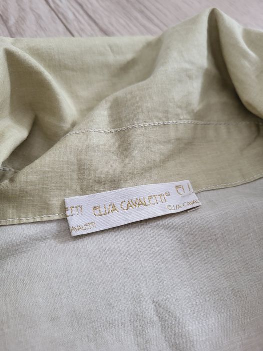 Jasnozielona bluzka kamizelka bawełna y2k Elisa Cavaletti rozmiar L