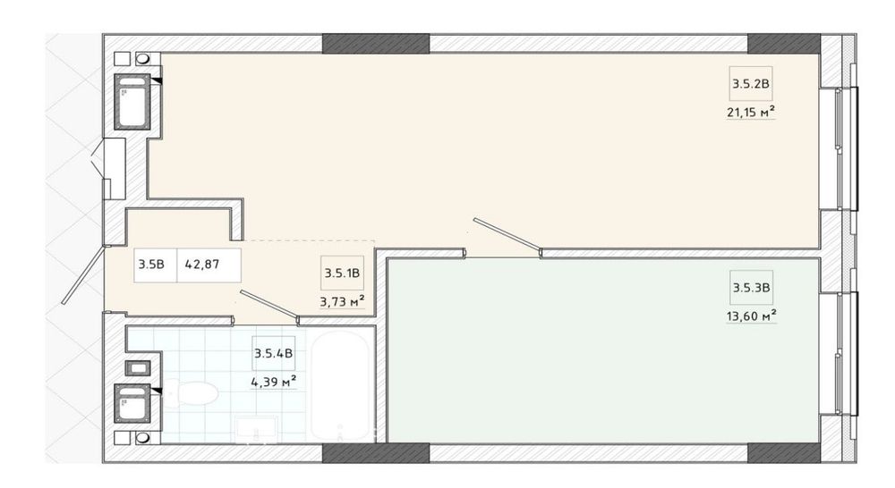 Продаж 1-кім. апартаментів 43 м ЖК Апарт Хол вул. Трускавецька