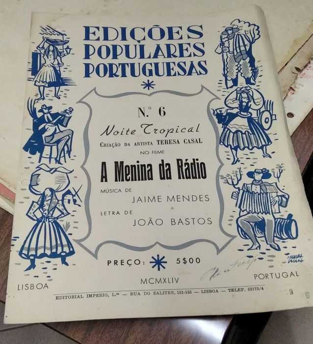 4 Partituras Originais de Fado e Música PT.
