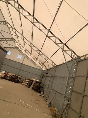 Konstrukcja stalowa hali 12m x 20m-4.5m, komplet elementów.