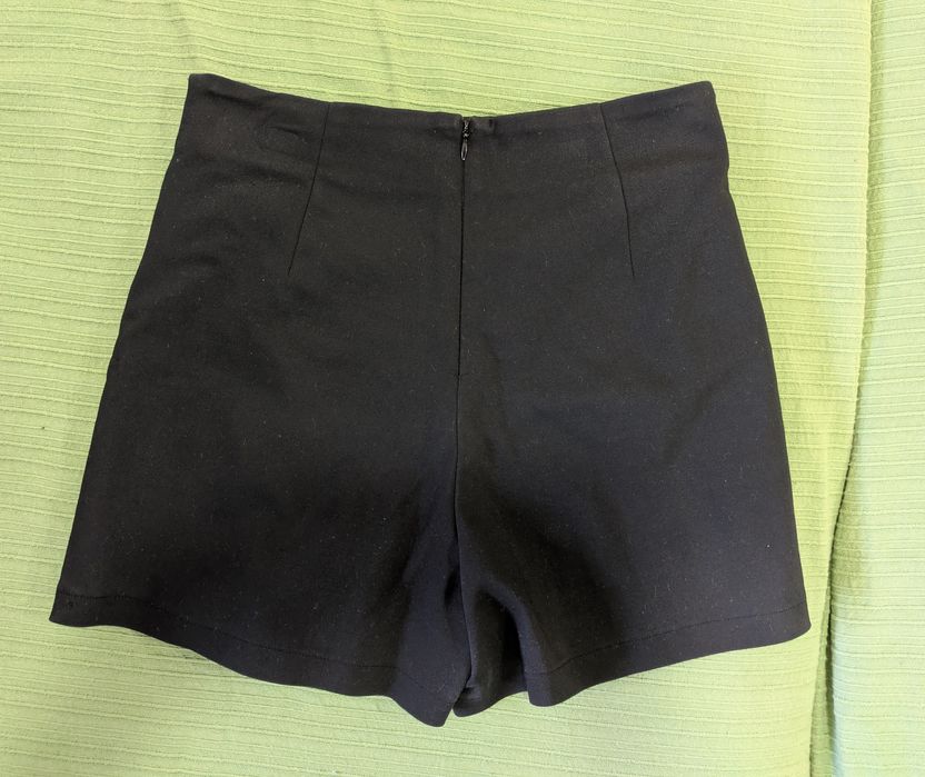 Saia-calção Preta Stradivarius Algodão, tamanho 36