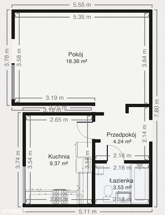 Bezpośrednio- Mieszkanie 34m2 Żoliborz z balkonem i oddzielna kuchnią
