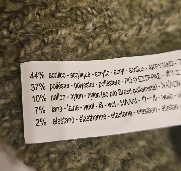 Zara sweterek zielony khaki oliwkowy 104 rozporki