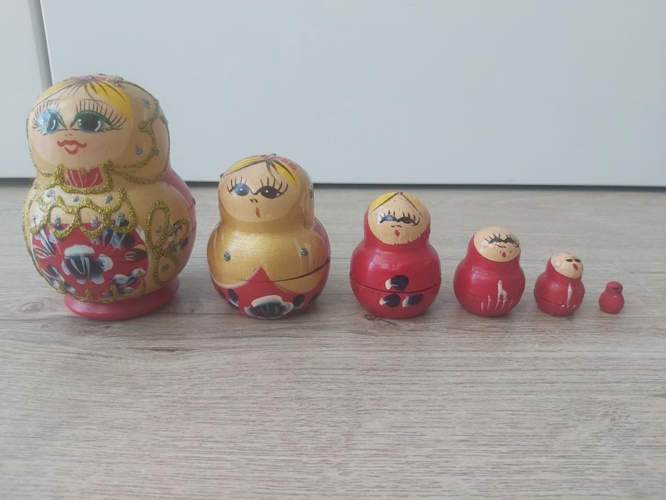Matrioszka figurki regionalne 6 sztuk
