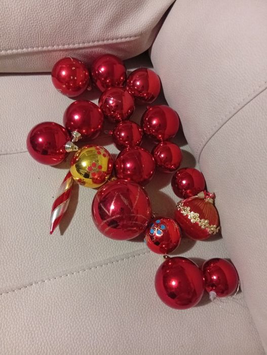 Natal - Conjunto de bolas vermelhas