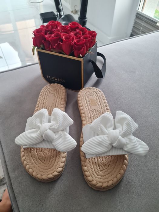 Buty Klapki Damskie z Kokardką 36 Primark Nowe