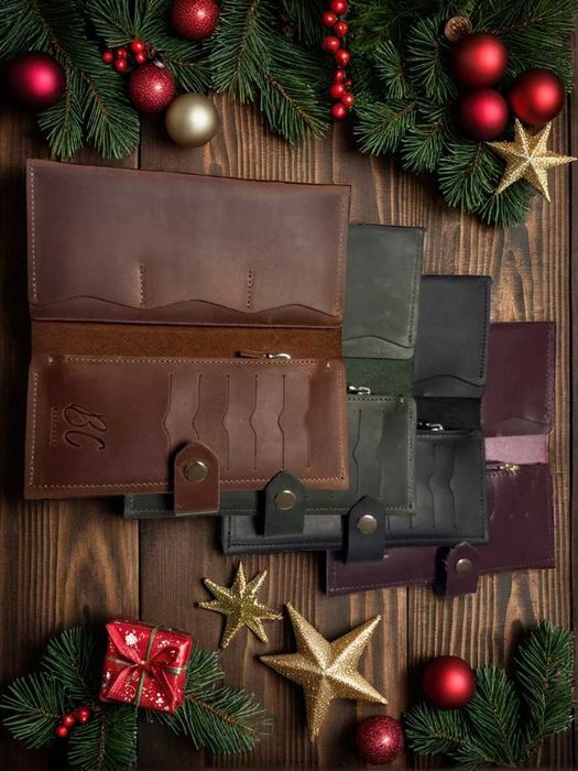 Шкіряні гаманці Belcraft для чоловіків та жінок (подарунок під ялинку)