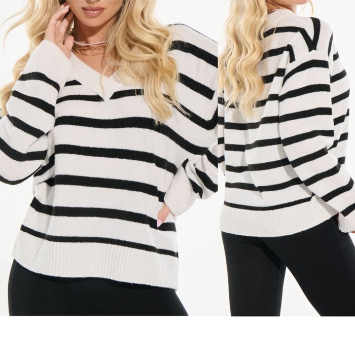 Sweter damski w paski M 38, nowy