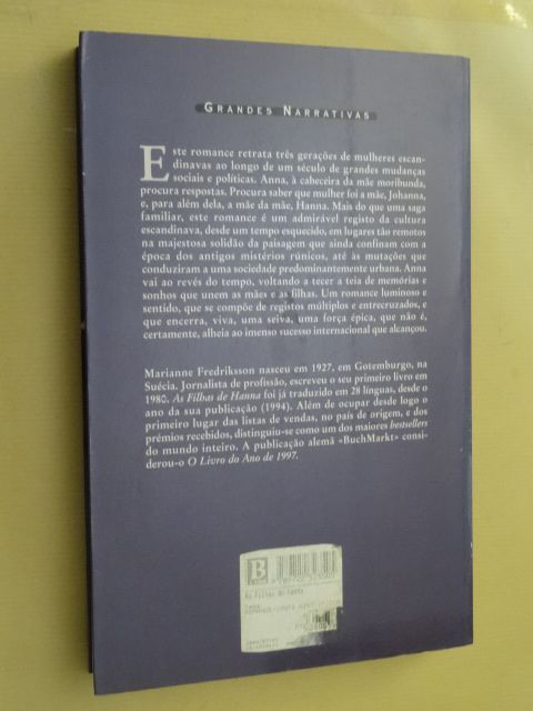 As Filhas de Hanna de Marianne Fredriksson - Vários Livros