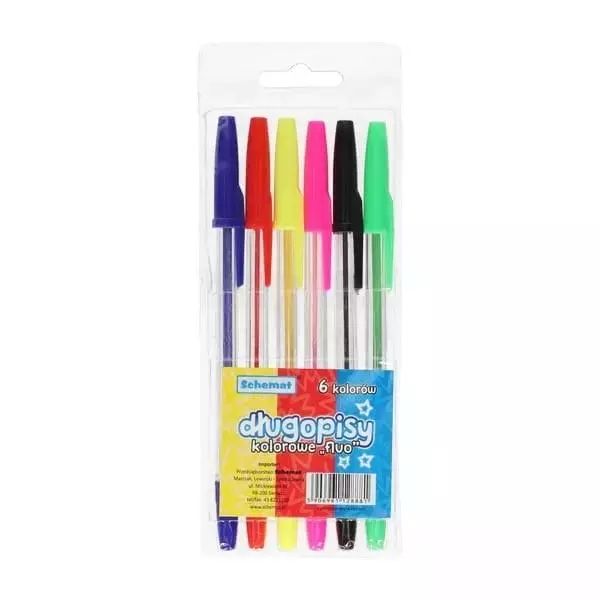 Długopisy Fluorescencyjne 6 Kolorów. Nowy Produkt