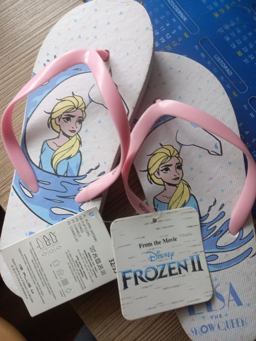 klapki FROZEN ELSA kraina lodu 32-33