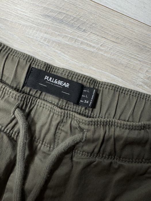 Штани Pull & Bear карго military тактичні штани хакі джогери трекінгові штани y2k