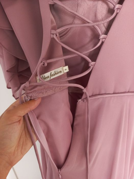 Vestido rosa velho claro