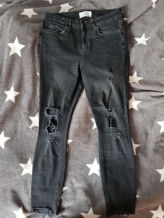 spodnie skinny z dziurami new look M