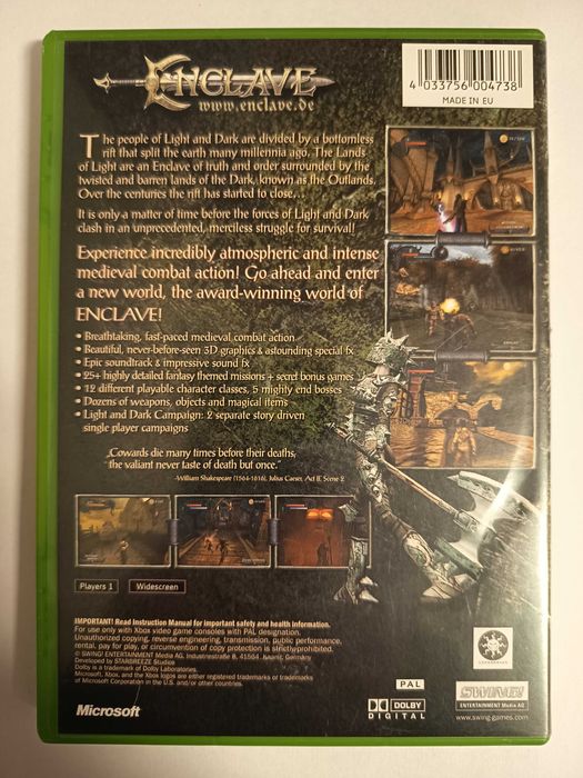 Enclave XBOX Classic (Original) angielska komplet