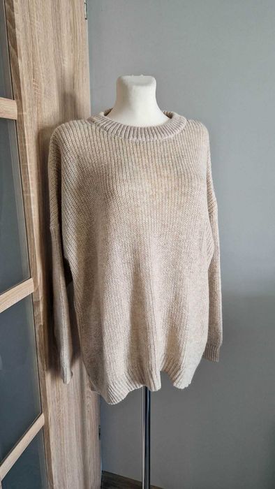 NOWY beżowy sweter damski Only 38/M  wełna wiskoza