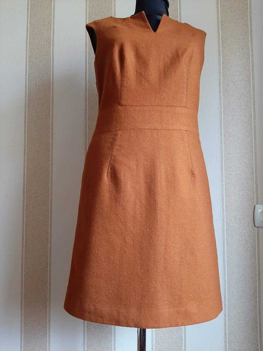 Сарафан-платье теплое, демисезонное, шерстяное. Сарафан ESPRIT.