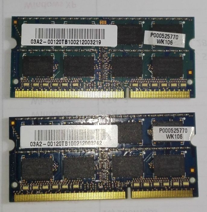 Memórias SK Hynix 2x 2GB DDR3 (portáteis)64750637672321121