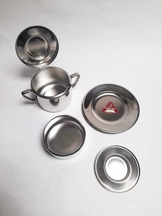 Serviço Manteigueira e Açucareiro Aço Inox Novo Artame