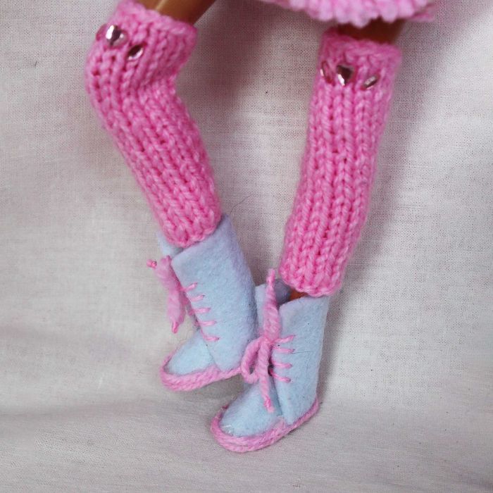 Зимний хендмейд образ одежда для куклы Барби Кошечка