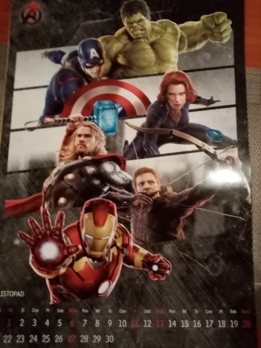 MARVEL AVENGERS 2 Kalendarze Unikaty Gratis wysyłka