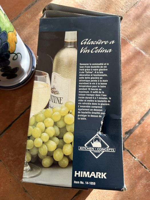 Wine Cooler Himark cerâmica pintado à mão. Novo